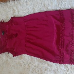 Miss Sixty Pink Rosette Ruffled Detail Dress Size 8
